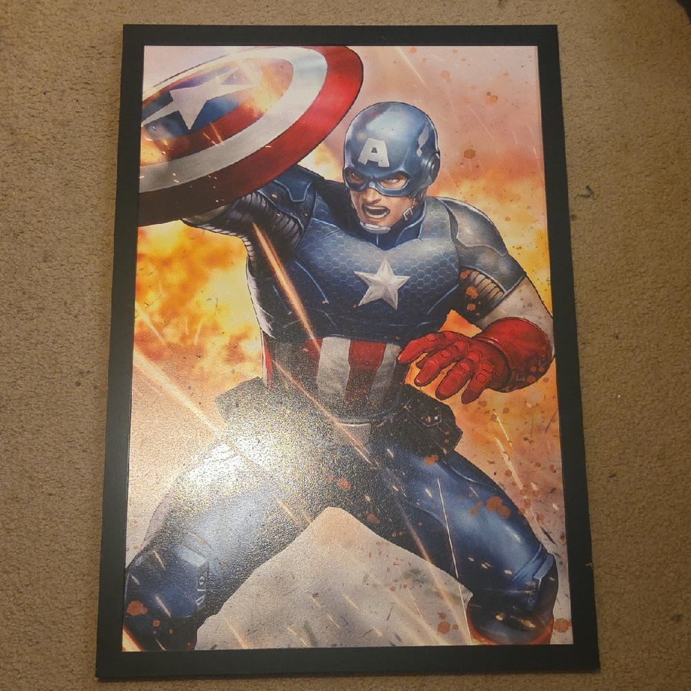 Marvel Captain America Poster - Red, Blue, White